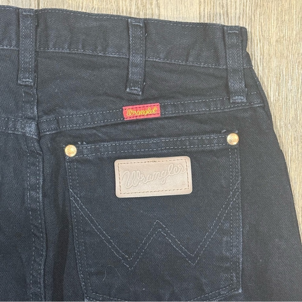 Vintage Wrangler Black Cowboy Cut Slim Fit Tapered High Rise Jeans - Picture 4 of 9